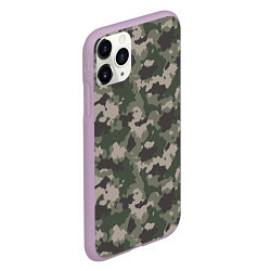 Чехол iPhone 11 Pro матовый Классический камуфляж, цвет: 3D-сиреневый — фото 2