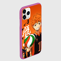 Чехол iPhone 11 Pro матовый ВОЛЕЙБОЛ!! HAIKYUU!!, цвет: 3D-фиолетовый — фото 2