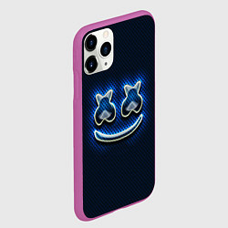 Чехол iPhone 11 Pro матовый Marshmello, цвет: 3D-фиолетовый — фото 2