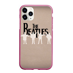 Чехол iPhone 11 Pro матовый The Beatles, цвет: 3D-малиновый