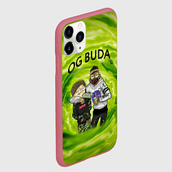 Чехол iPhone 11 Pro матовый Репер - OG Buda, цвет: 3D-малиновый — фото 2