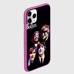 Чехол iPhone 11 Pro матовый The Beatles, цвет: 3D-фиолетовый — фото 2