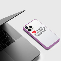 Чехол iPhone 11 Pro матовый Не все супергерои в плащах, цвет: 3D-фиолетовый — фото 2