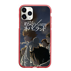 Чехол iPhone 11 Pro матовый The promised neverland Z, цвет: 3D-красный