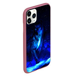 Чехол iPhone 11 Pro матовый Dark Wolf, цвет: 3D-малиновый — фото 2