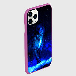 Чехол iPhone 11 Pro матовый Dark Wolf, цвет: 3D-фиолетовый — фото 2