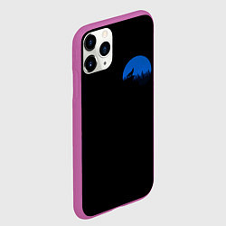 Чехол iPhone 11 Pro матовый Луна, цвет: 3D-фиолетовый — фото 2