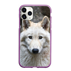 Чехол iPhone 11 Pro матовый Волк, цвет: 3D-фиолетовый