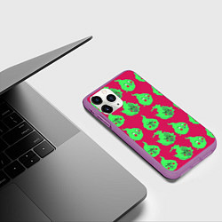 Чехол iPhone 11 Pro матовый Моб Психо 100, цвет: 3D-фиолетовый — фото 2