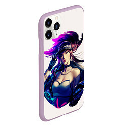 Чехол iPhone 11 Pro матовый KDA Akali, цвет: 3D-сиреневый — фото 2