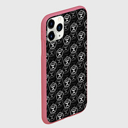 Чехол iPhone 11 Pro матовый СССР ПАТТЕРН, цвет: 3D-малиновый — фото 2