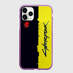 Чехол iPhone 11 Pro матовый Cyberpunk 2077 samurai, цвет: 3D-фиолетовый