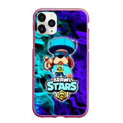 Чехол iPhone 11 Pro матовый Brawl StarsRonin Ruffs, цвет: 3D-малиновый