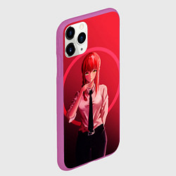 Чехол iPhone 11 Pro матовый Человек Бензопила, цвет: 3D-фиолетовый — фото 2