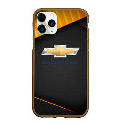 Чехол iPhone 11 Pro матовый CHEVROLET Шевроле, цвет: 3D-коричневый