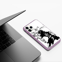 Чехол iPhone 11 Pro матовый ВОЛЕЙБОЛ!! HAIKYUU!!, цвет: 3D-сиреневый — фото 2