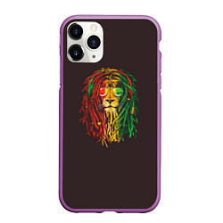 Чехол iPhone 11 Pro матовый Bob lion, цвет: 3D-фиолетовый