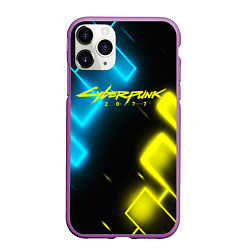 Чехол iPhone 11 Pro матовый CYBERPUNK2077 КИБЕРПАНК, цвет: 3D-фиолетовый