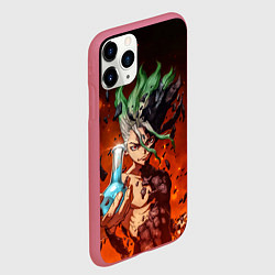 Чехол iPhone 11 Pro матовый Доктор Стоун, цвет: 3D-малиновый — фото 2