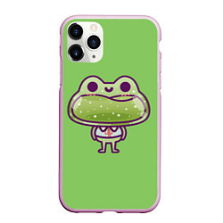 Чехол iPhone 11 Pro матовый Стеклянная лягушка, цвет: 3D-розовый