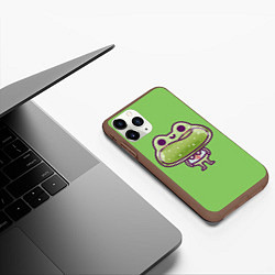 Чехол iPhone 11 Pro матовый Стеклянная лягушка, цвет: 3D-коричневый — фото 2