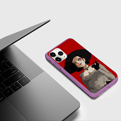 Чехол iPhone 11 Pro матовый Residen Evil Вампирша village, цвет: 3D-фиолетовый — фото 2