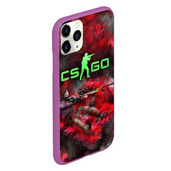 Чехол iPhone 11 Pro матовый CS GO Red heat, цвет: 3D-фиолетовый — фото 2