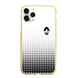 Чехол iPhone 11 Pro матовый Renault, цвет: 3D-желтый