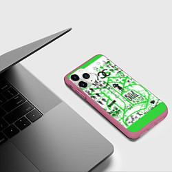 Чехол iPhone 11 Pro матовый Билли Айлиш, цвет: 3D-малиновый — фото 2