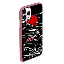 Чехол iPhone 11 Pro матовый Skyline R 34 R34 скайлайн, цвет: 3D-малиновый — фото 2