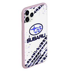 Чехол iPhone 11 Pro матовый SUBARU, цвет: 3D-розовый — фото 2