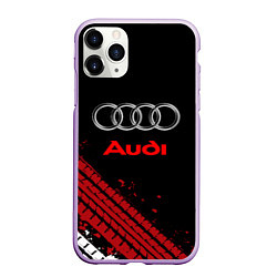 Чехол iPhone 11 Pro матовый AUDI, цвет: 3D-сиреневый