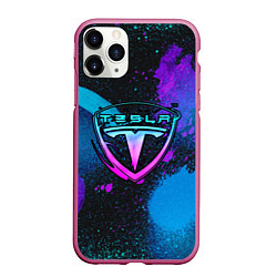 Чехол iPhone 11 Pro матовый TESLA NEON