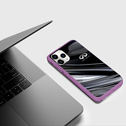 Чехол iPhone 11 Pro матовый Infiniti, цвет: 3D-фиолетовый — фото 2
