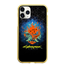 Чехол iPhone 11 Pro матовый CYBERPUNK SAMURAI S, цвет: 3D-желтый