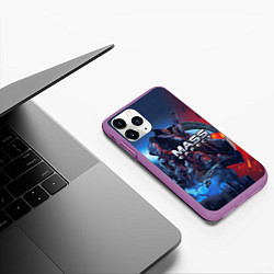 Чехол iPhone 11 Pro матовый Mass EFFECT Legendary ed, цвет: 3D-фиолетовый — фото 2