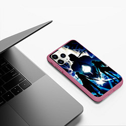 Чехол iPhone 11 Pro матовый Sword Art Online Кирито Асуна, цвет: 3D-малиновый — фото 2