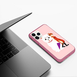 Чехол iPhone 11 Pro матовый Gintama Гинтама, цвет: 3D-малиновый — фото 2