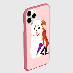 Чехол iPhone 11 Pro матовый Gintama Гинтама, цвет: 3D-малиновый — фото 2