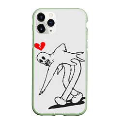 Чехол iPhone 11 Pro матовый GHOSTEMANE, цвет: 3D-салатовый