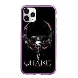 Чехол iPhone 11 Pro матовый Quake Champions, цвет: 3D-фиолетовый