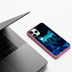 Чехол iPhone 11 Pro матовый Fairy tail Хвост Феи, цвет: 3D-малиновый — фото 2