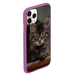 Чехол iPhone 11 Pro матовый Мой внутренний зверь, цвет: 3D-фиолетовый — фото 2