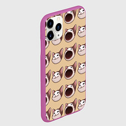 Чехол iPhone 11 Pro матовый Поп кэт, цвет: 3D-фиолетовый — фото 2