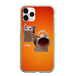 Чехол iPhone 11 Pro матовый Cat Pop Мем