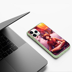 Чехол iPhone 11 Pro матовый Девушка-лиса, цвет: 3D-салатовый — фото 2