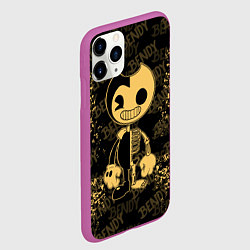 Чехол iPhone 11 Pro матовый Bendy And The Ink Machine краска, цвет: 3D-фиолетовый — фото 2