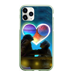 Чехол iPhone 11 Pro матовый Ваня Дмитриенко Венера-Юпитер, цвет: 3D-салатовый