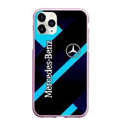 Чехол iPhone 11 Pro матовый Mercedes Benz, цвет: 3D-розовый