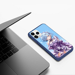 Чехол iPhone 11 Pro матовый Re:Zero, Рем, цвет: 3D-тёмно-синий — фото 2